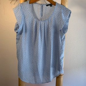 Blue and white blouse- like new!